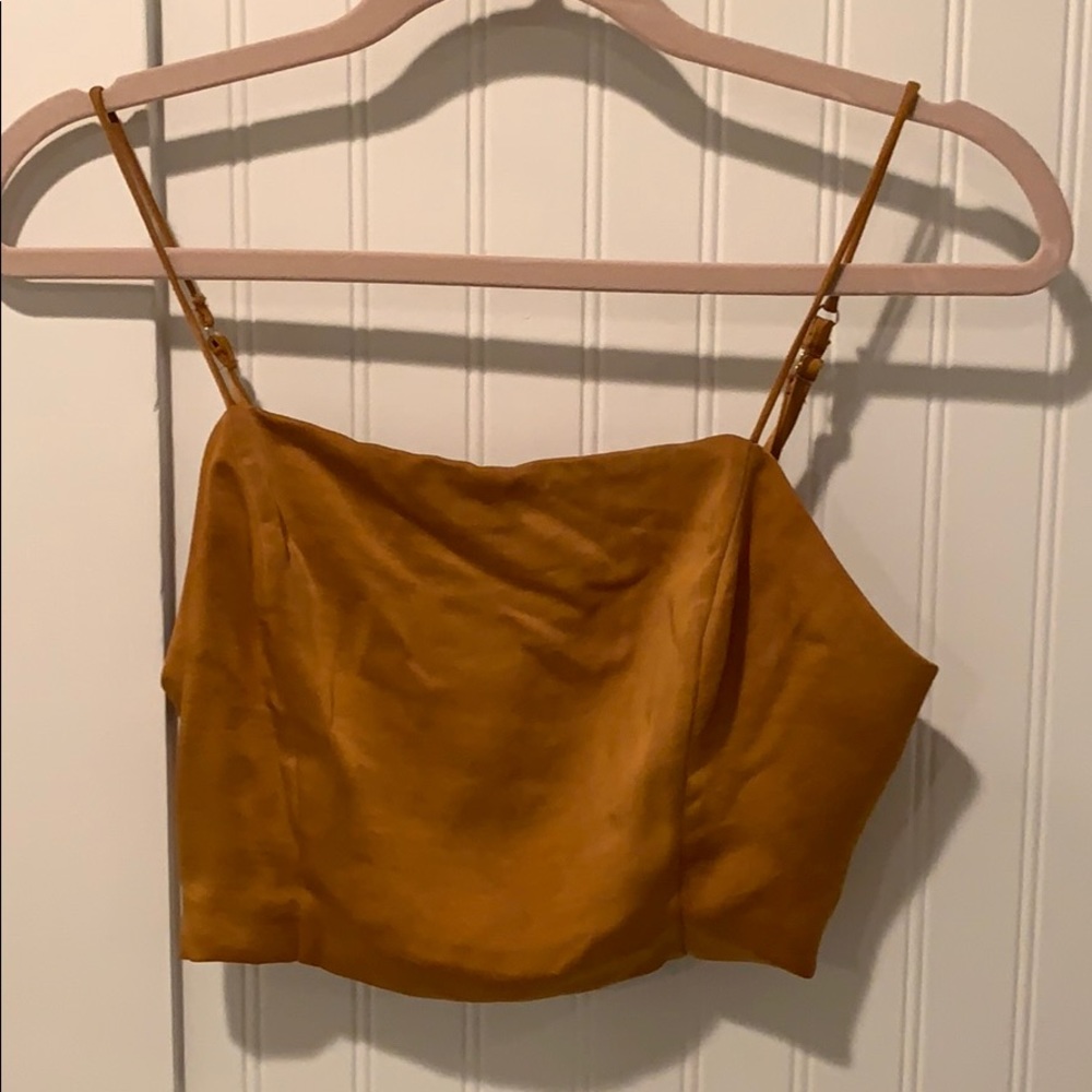 Gold silk crop top (part of a set)